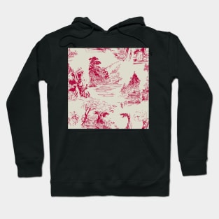 Asian toile red Hoodie